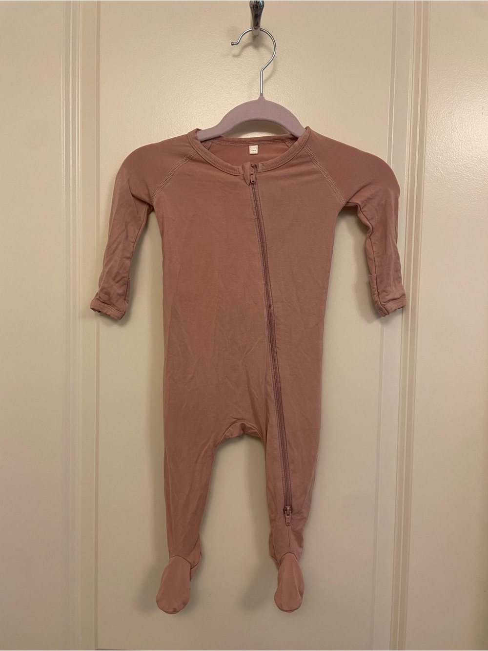 Quincy Mae Mauve Footed One-Piece Zipper Pajamas